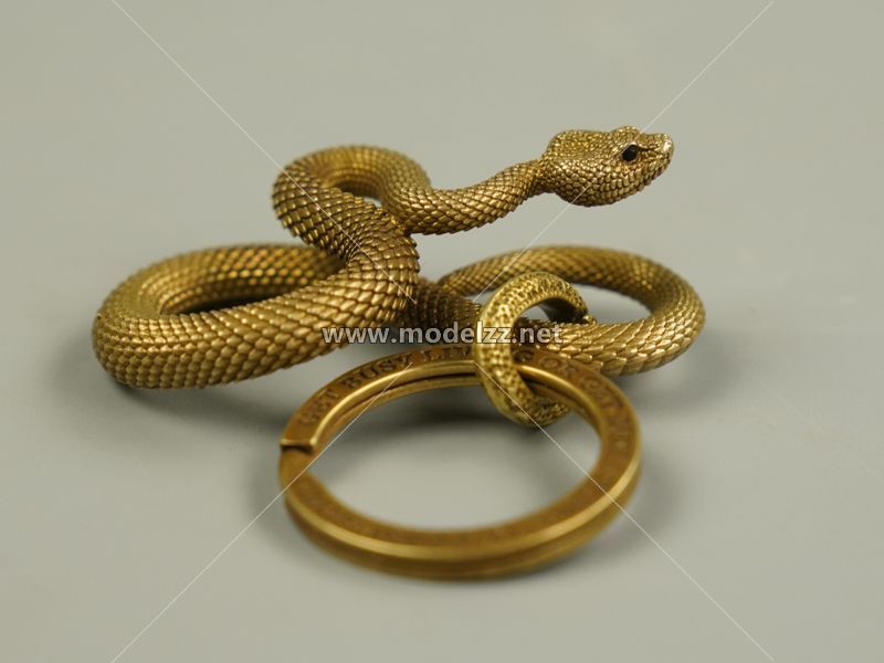 Bronze Dragon Snake Simulation metal animal Accessory