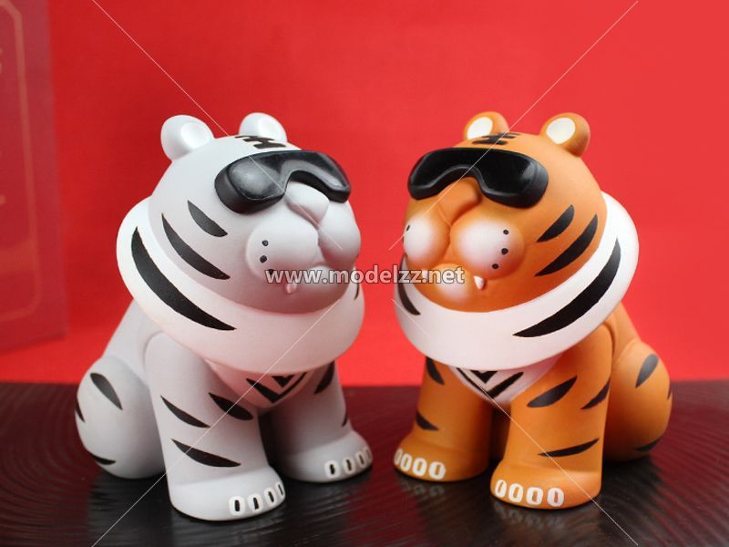 Cute Tiger Animal Sculpture  Desk Decoration