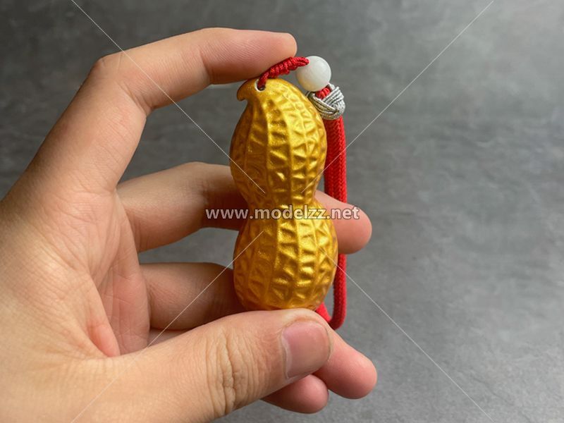 Golden Peanut Pendants Resin Art