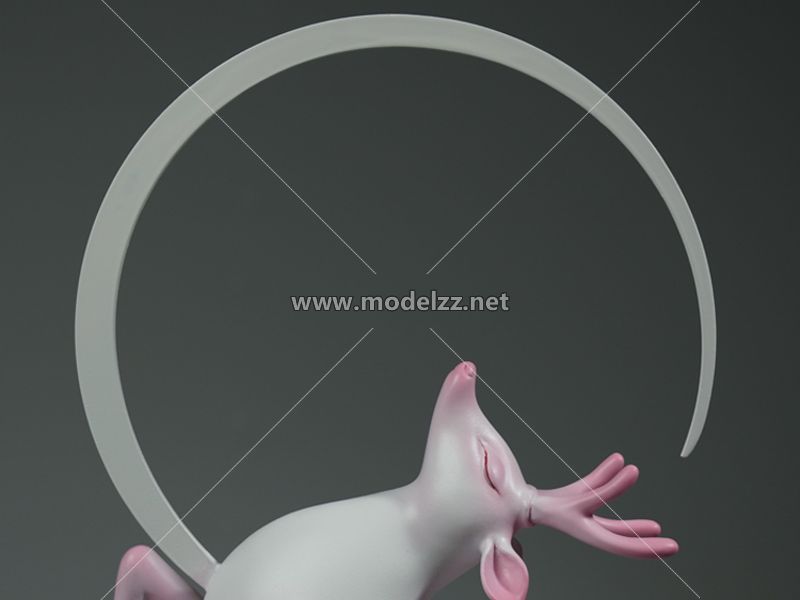 Jumping Deer Fiberglass Resin Art Statues