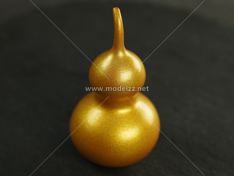 Golden Gourd Art Display Resin Art
