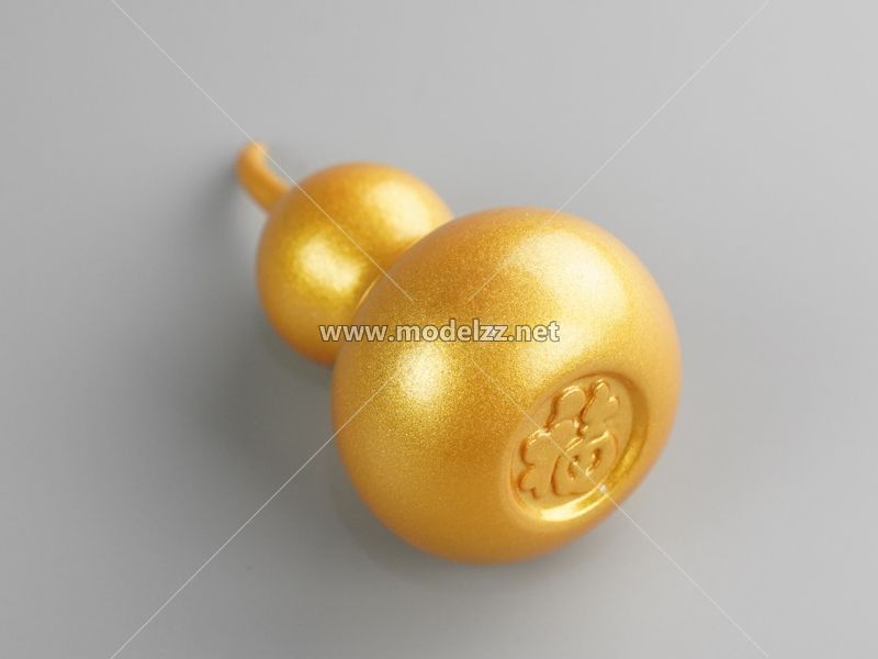 Golden Gourd Art Display Resin Art