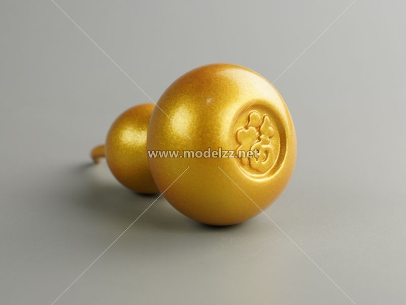 Golden Gourd Art Display Resin Art