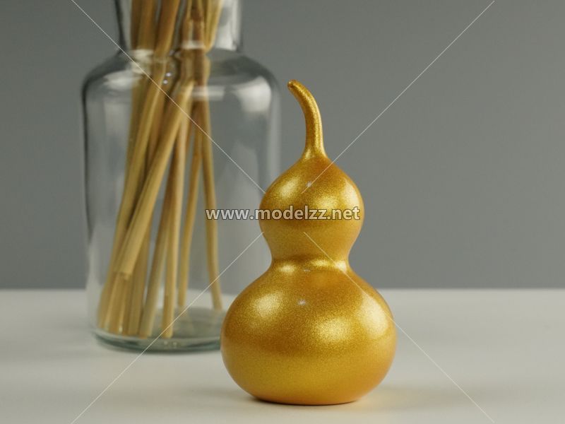 Golden Gourd Art Display Resin Art