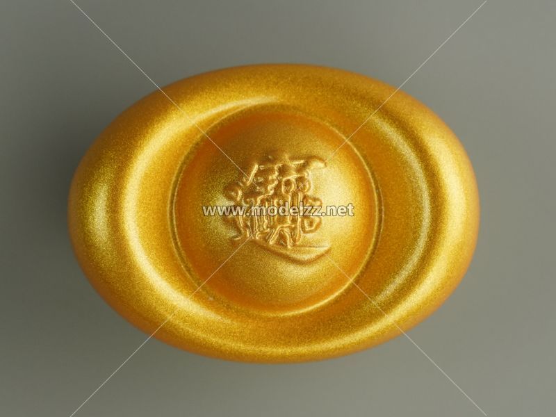 Engraved Golden Ingot Resin Art  