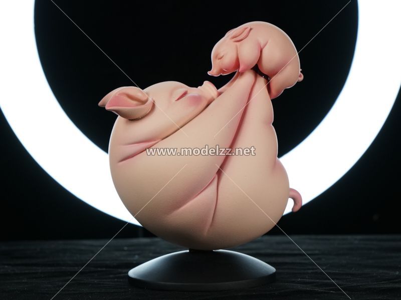 Cute Pig Table Ornament Resin Art