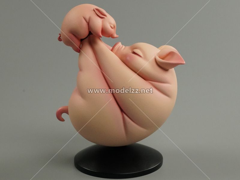 Cute Pig Table Ornament Resin Art