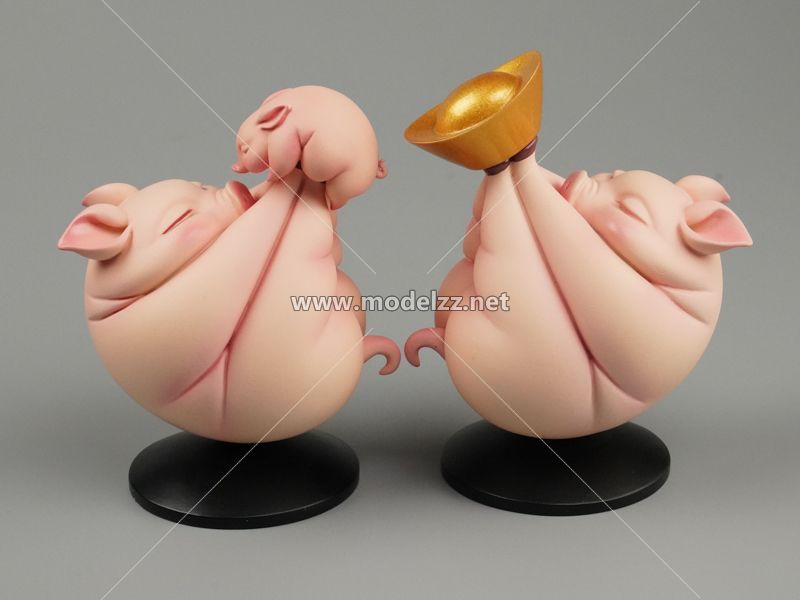 Cute Pig Table Ornament Resin Art