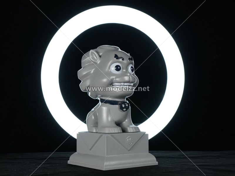 Cartoon Lion Desk Decoration Custom Carving