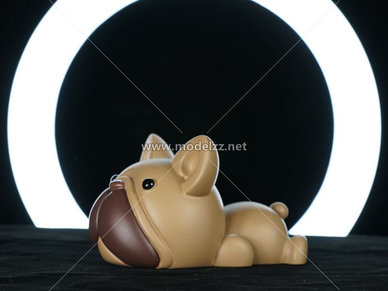 Lying Cartoon Dog Resin Art