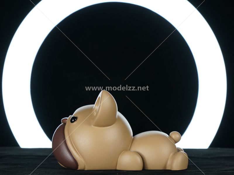 Lying Cartoon Dog Resin Art