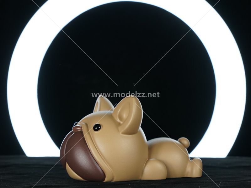 Lying Cartoon Dog Resin Art