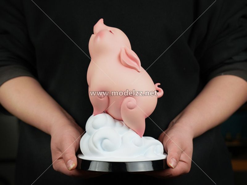 Cartoon Cute Pig Resin Art Artware