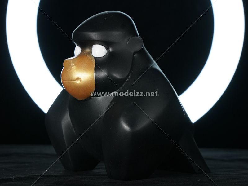 Cartoon Chimpanzee Resin Art