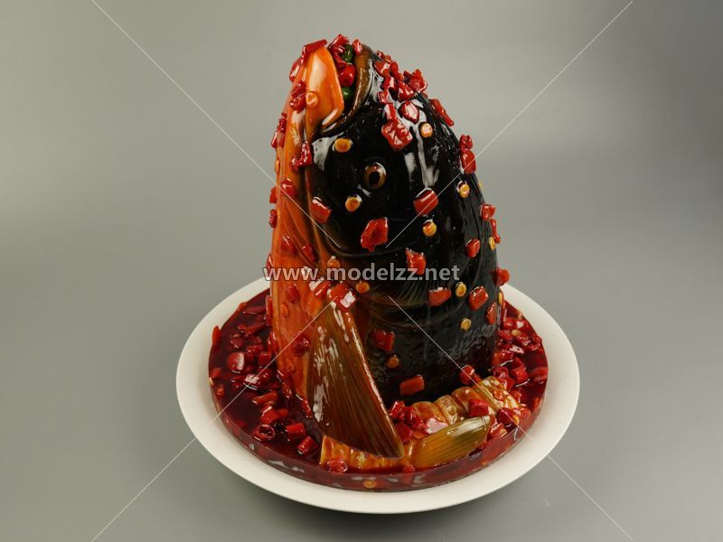 Sichuan Fish Head Simulation Food Model 