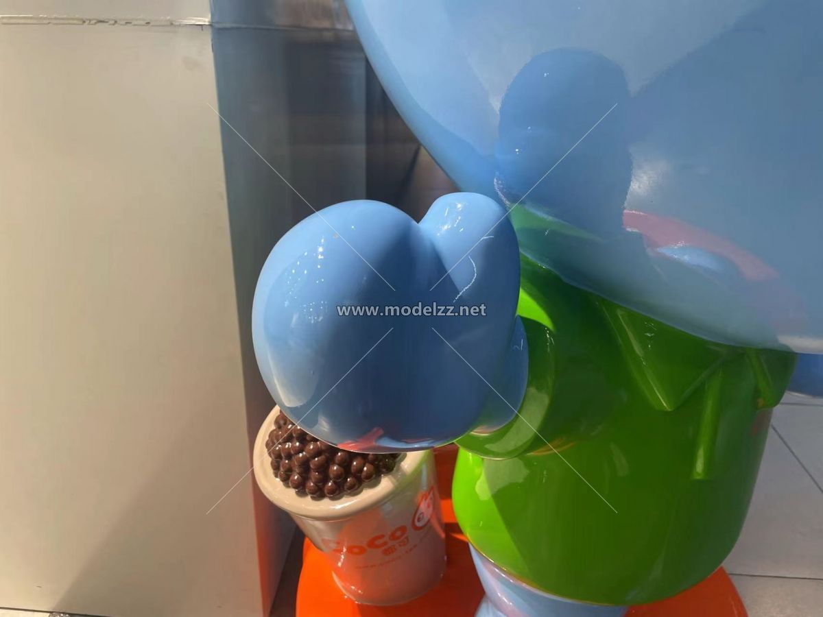 Milk Tea Cartoon Mascot Resin Art 