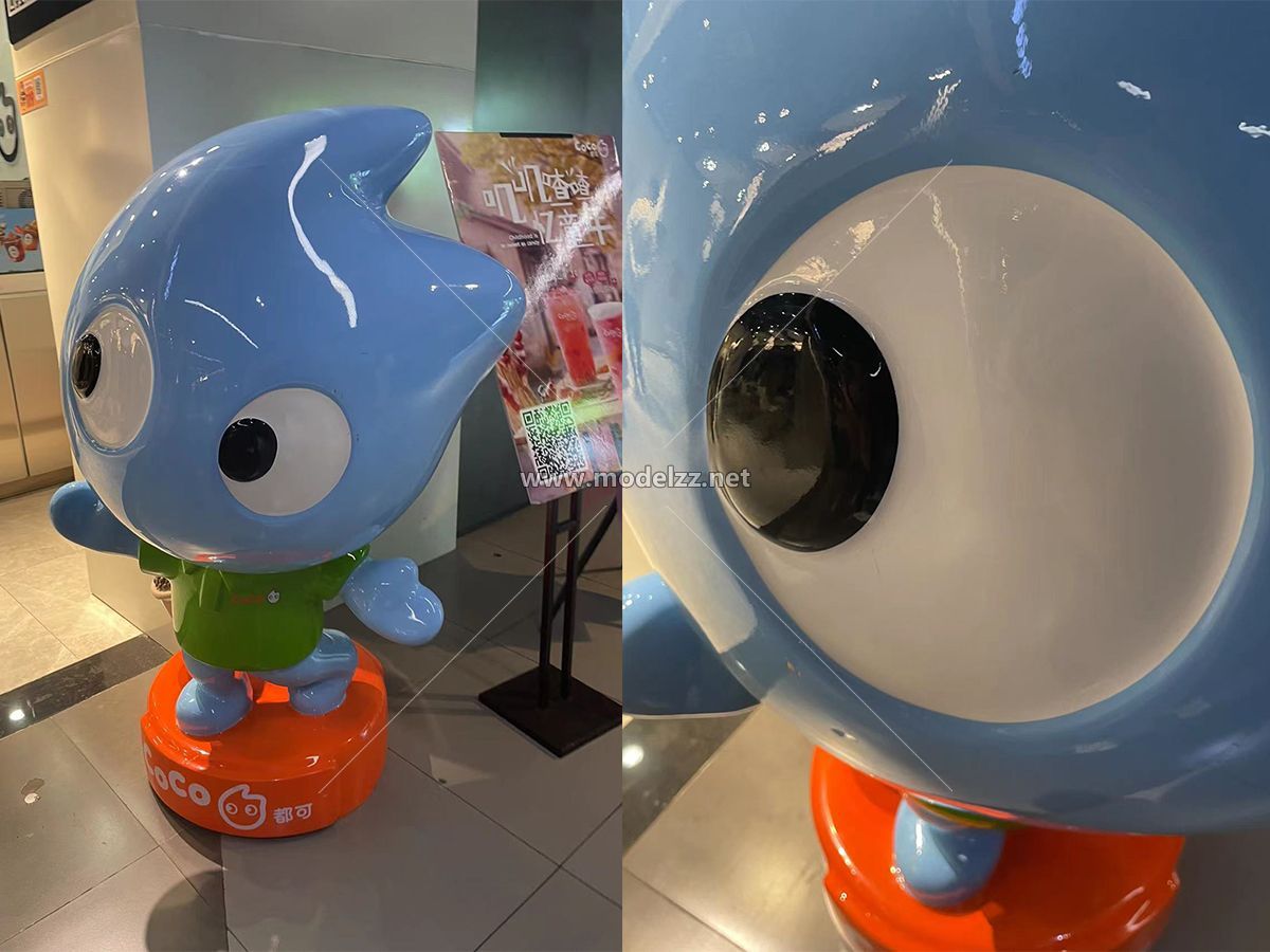 Milk Tea Cartoon Mascot Resin Art 