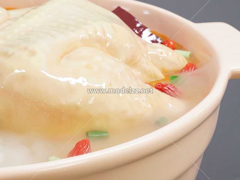 Chicken Stew Pot Plastic Food Models
