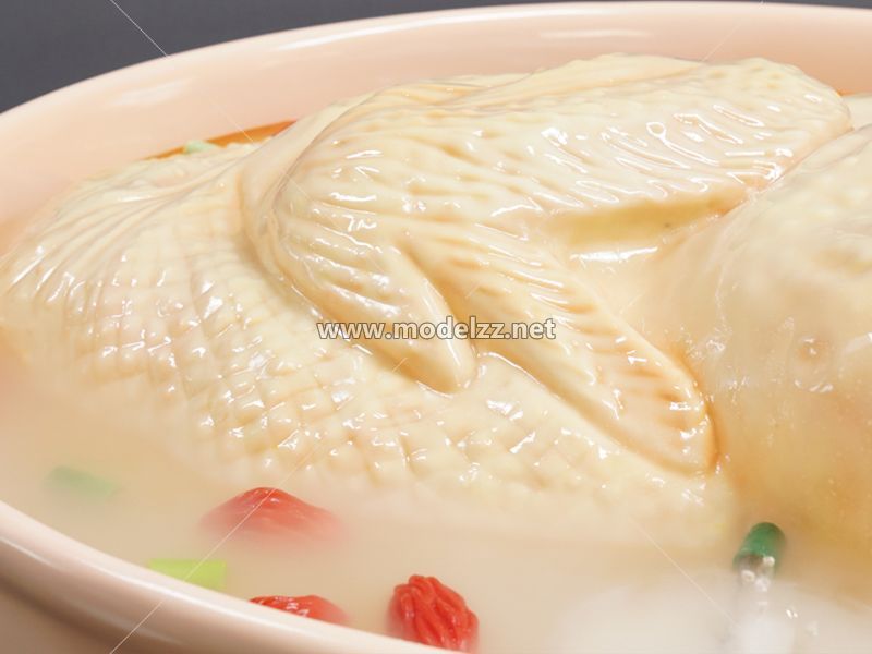 Chicken Stew Pot Plastic Food Models