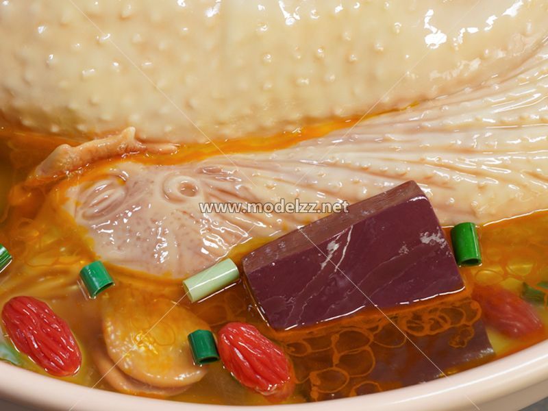 Chicken Stew Pot Plastic Food Models