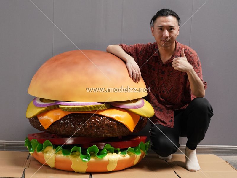 Hamburger Plastic Food Models Resin Art