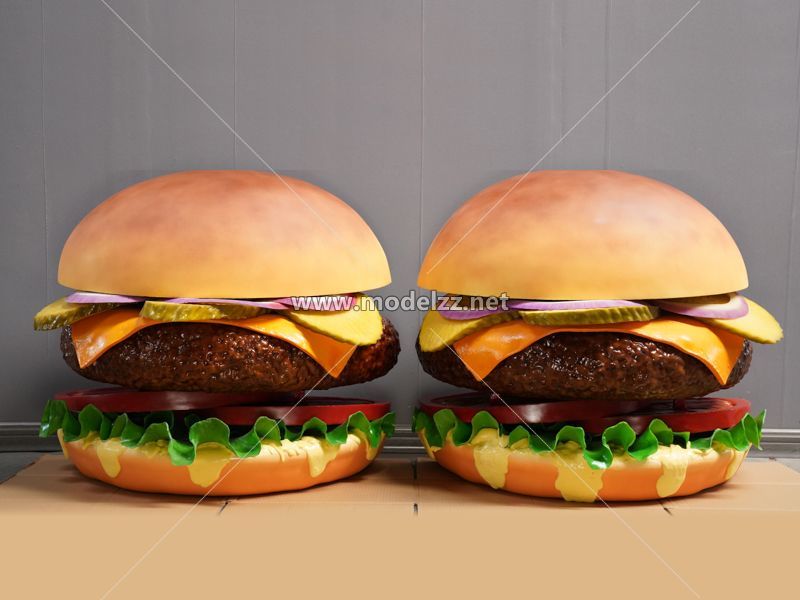 Hamburger Plastic Food Models Resin Art