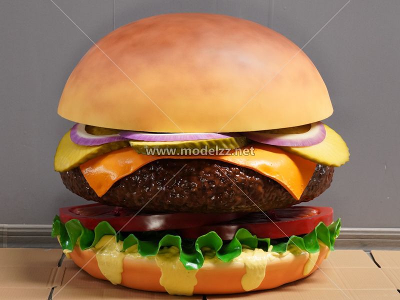 Hamburger Plastic Food Models Resin Art
