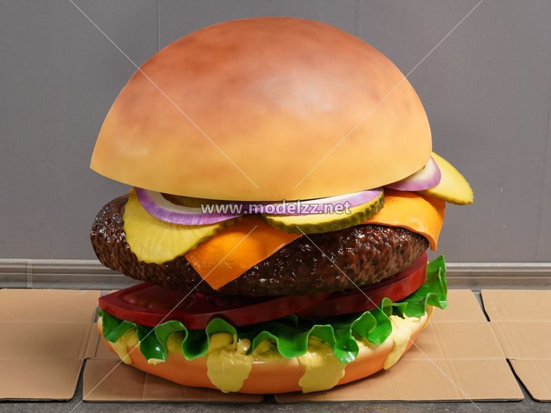 Hamburger Plastic Food Models Resin Art