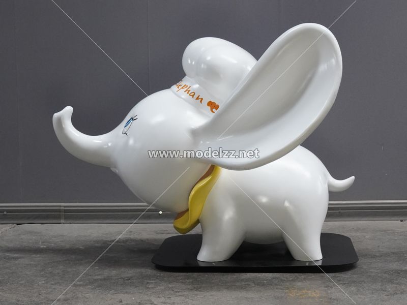 Cartoon Dumbo Fiberglass Sculpture Resin Art
