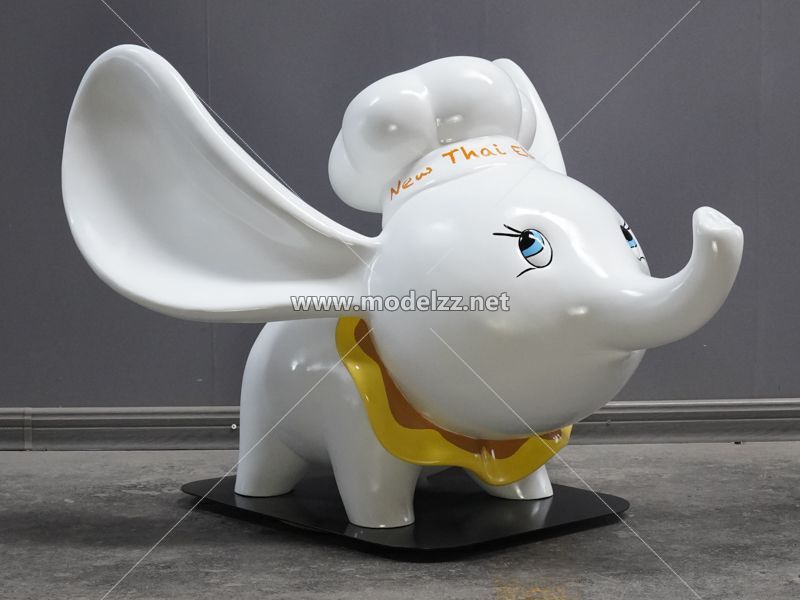 Cartoon Dumbo Fiberglass Sculpture Resin Art