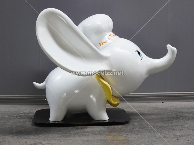Cartoon Dumbo Fiberglass Sculpture Resin Art