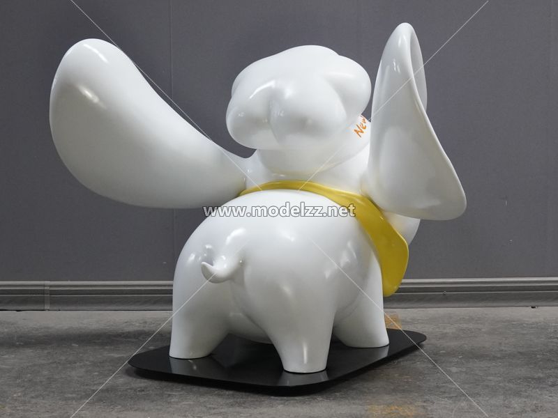 Cartoon Dumbo Fiberglass Sculpture Resin Art