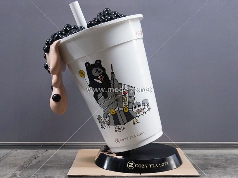  Big Bubble Drink Milk Tea Simulation Food Model 