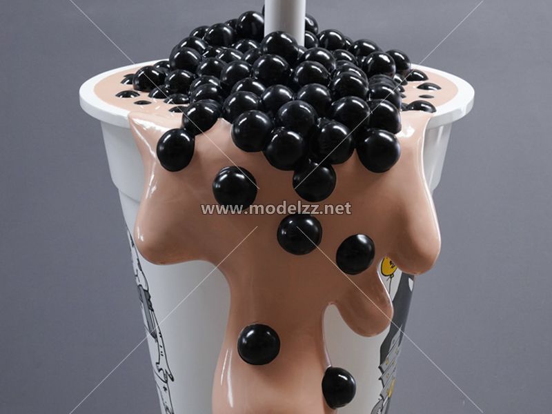  Big Bubble Drink Milk Tea Simulation Food Model 