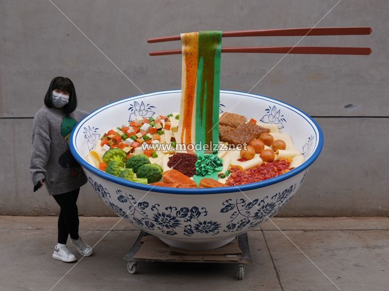 Big Bowl Noodle Simulation Food Model 