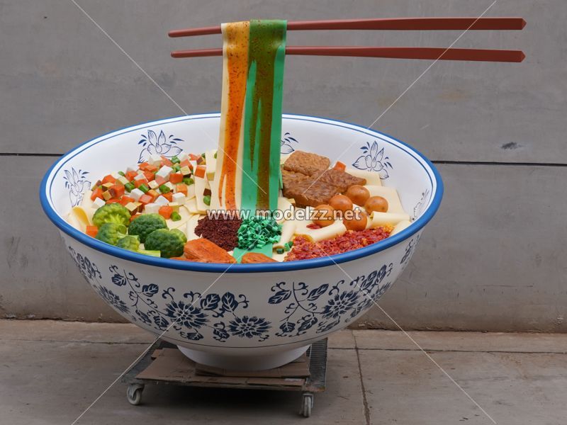 Big Bowl Noodle Simulation Food Model 
