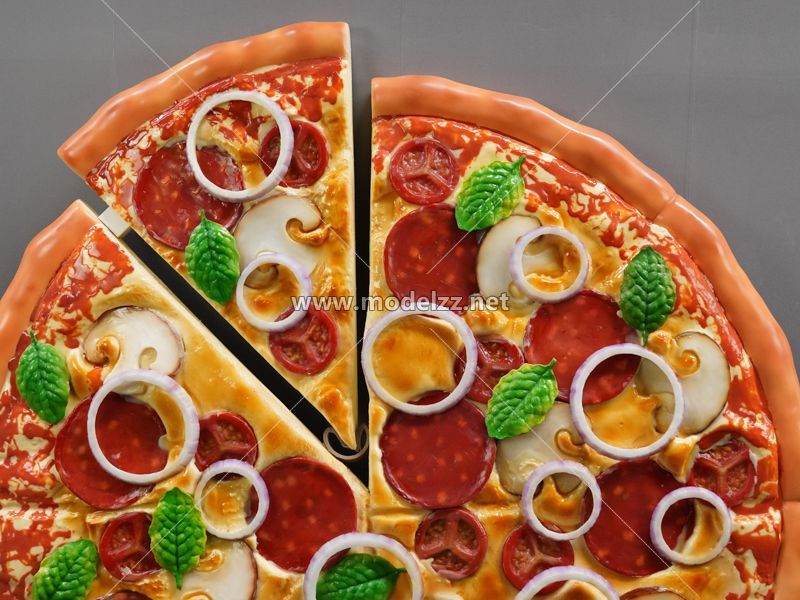 Big Pizza Simulation Food Model 