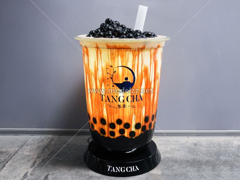 Bubble Tea and Drink Resin Modern Art Sculpture