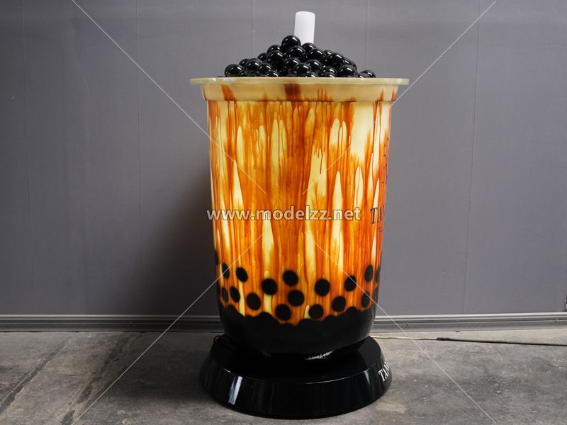 Bubble Tea and Drink Resin Modern Art Sculpture
