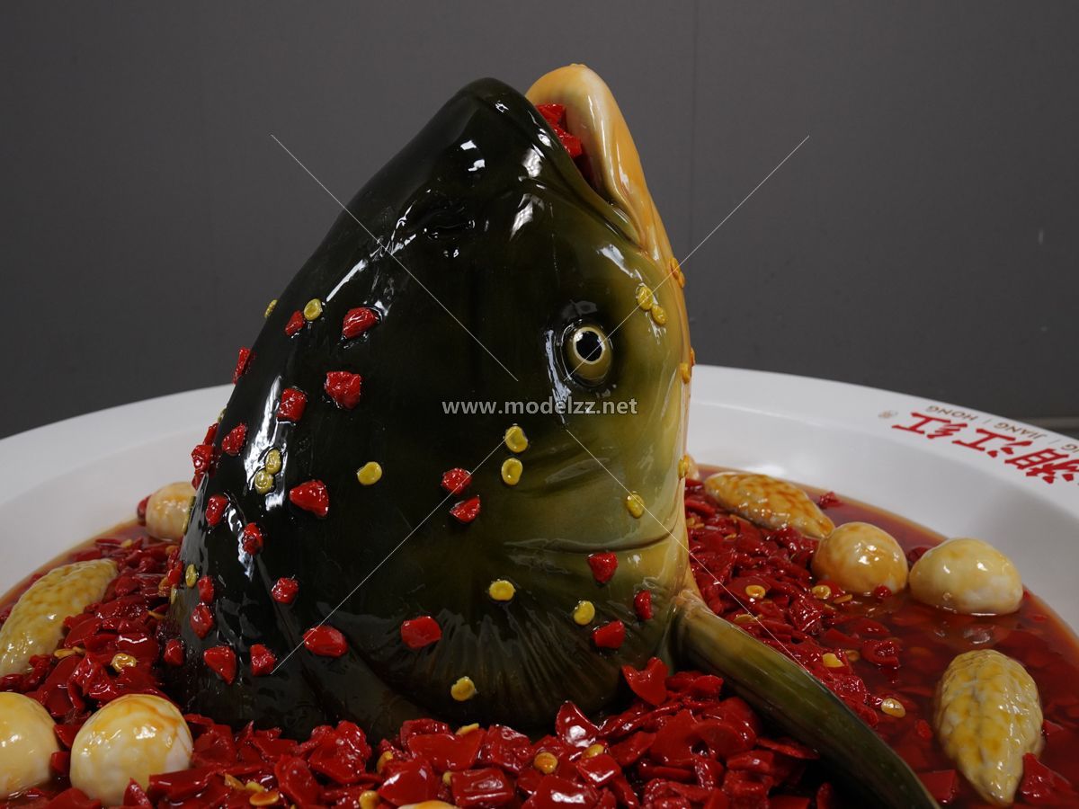 Chilli Fish Head Dish Simulation Food Model