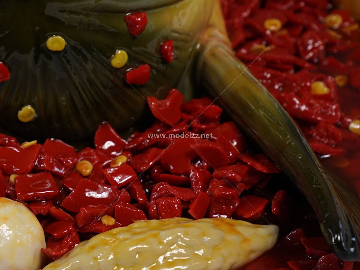 Chilli Fish Head Dish Simulation Food Model