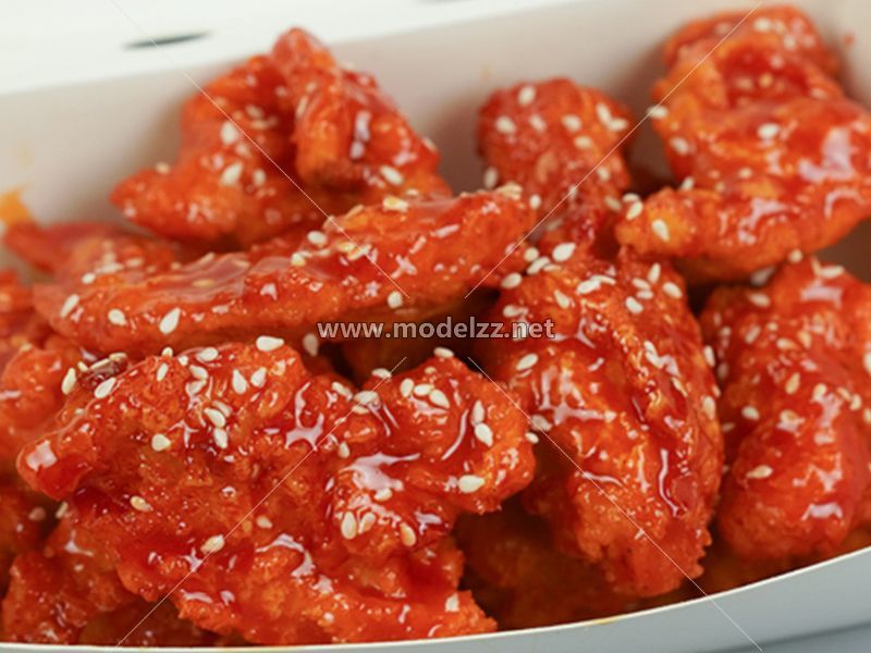 Fried Chicken and Fries  Simulation Food Model 