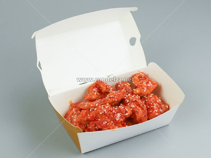 Fried Chicken and Fries  Simulation Food Model 