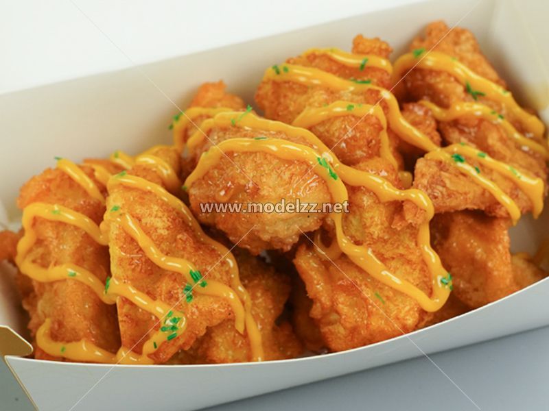 Fried Chicken and Fries  Simulation Food Model 