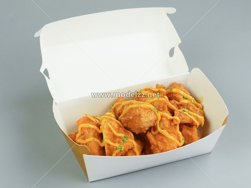Fried Chicken and Fries  Simulation Food Model 