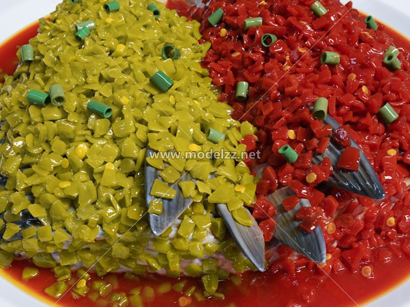Spicy Fish Head Simulation Food Model