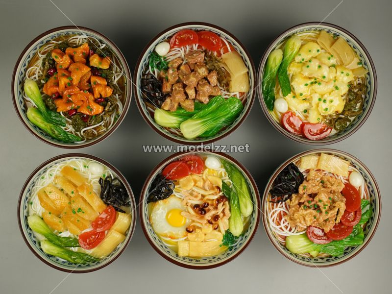 Rice Noodle Simulation Food Model 