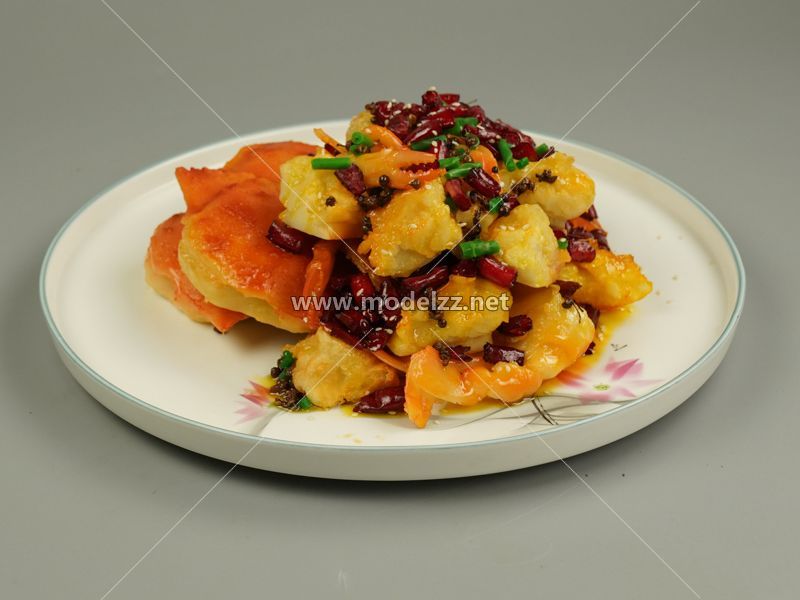 Seafood Crab Dish Simulation Food Model