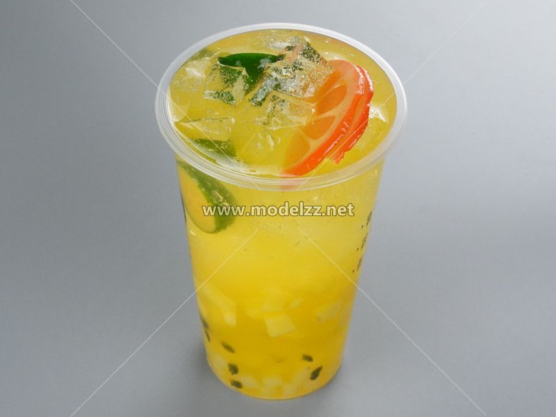 Lemon Passion Fruits Cold Drinks Simulation Food Model