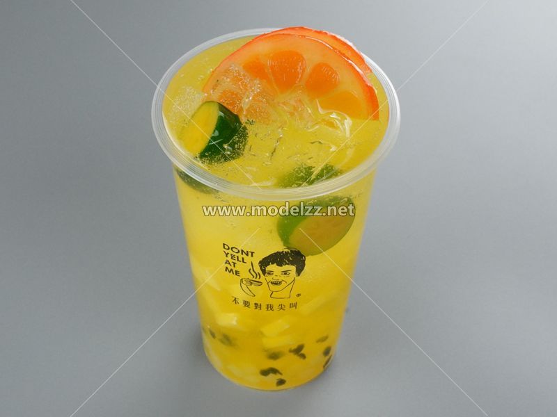 Lemon Passion Fruits Cold Drinks Simulation Food Model
